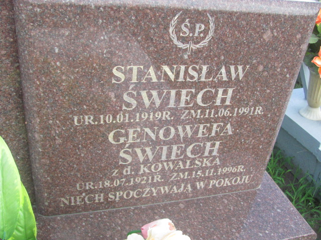 Stanisław Świech 1919 Nowy Korczyn - Grobonet - Wyszukiwarka osób pochowanych